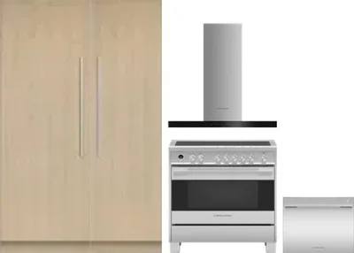 5 Piece Package Includes Refrigerator, Freezer, Range, Hood And Dishwasher
